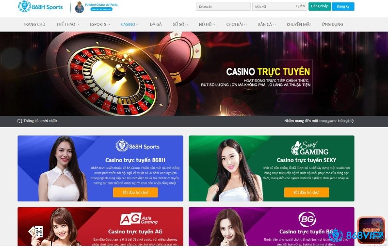 Tìm hiểu thông tin về nền tảng Casino online 868h