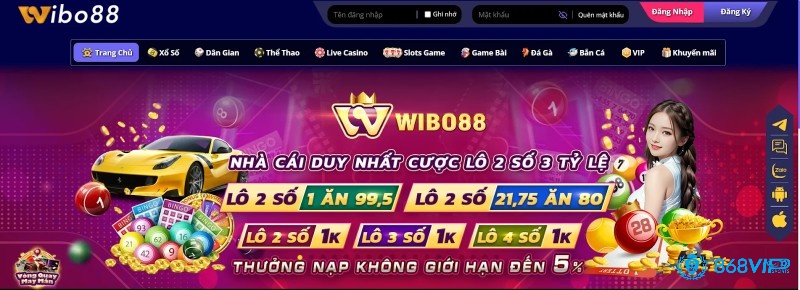 Wibo88 là nhà cái nổi tiếng từ Philipines